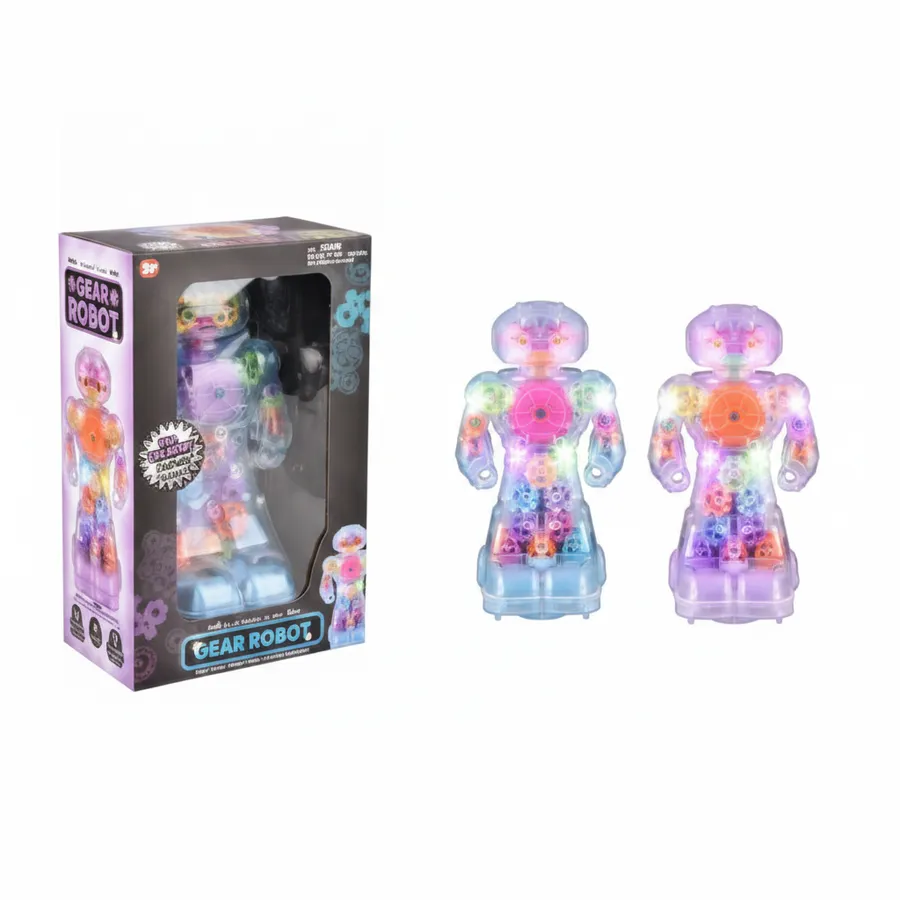 8.5" Light-Up Gear Robot — wholesale Toys & Games by the case