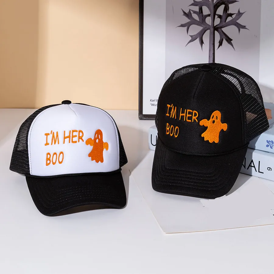 Halloween Themed Mesh Back Trucker Baseball Cap - Assorted — wholesale Seasonal & Holiday by the case