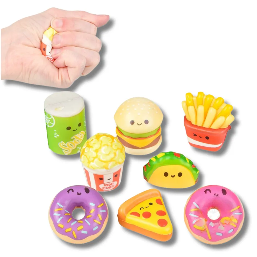 Micro Squish Fidget Fast Foods Kids Toy- Assorted — wholesale Fidgets & Sensory by the case
