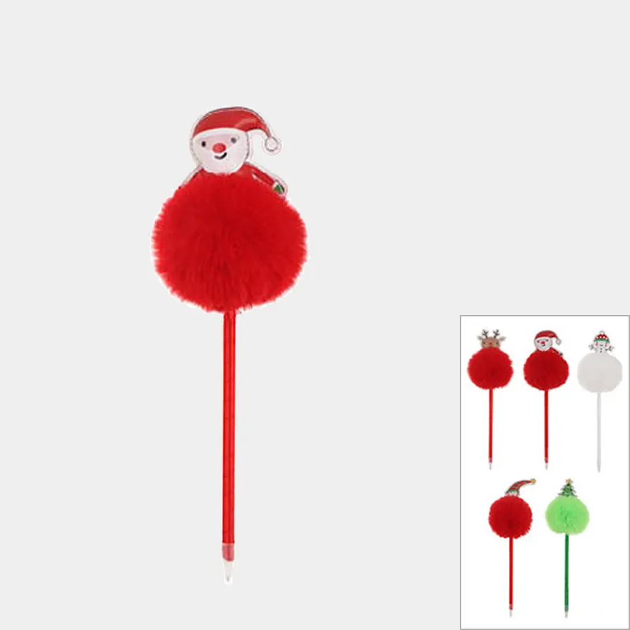 Halloween Theme Faux Fur Pom Pom Ball Pens - Assorted — wholesale Seasonal & Holiday by the case