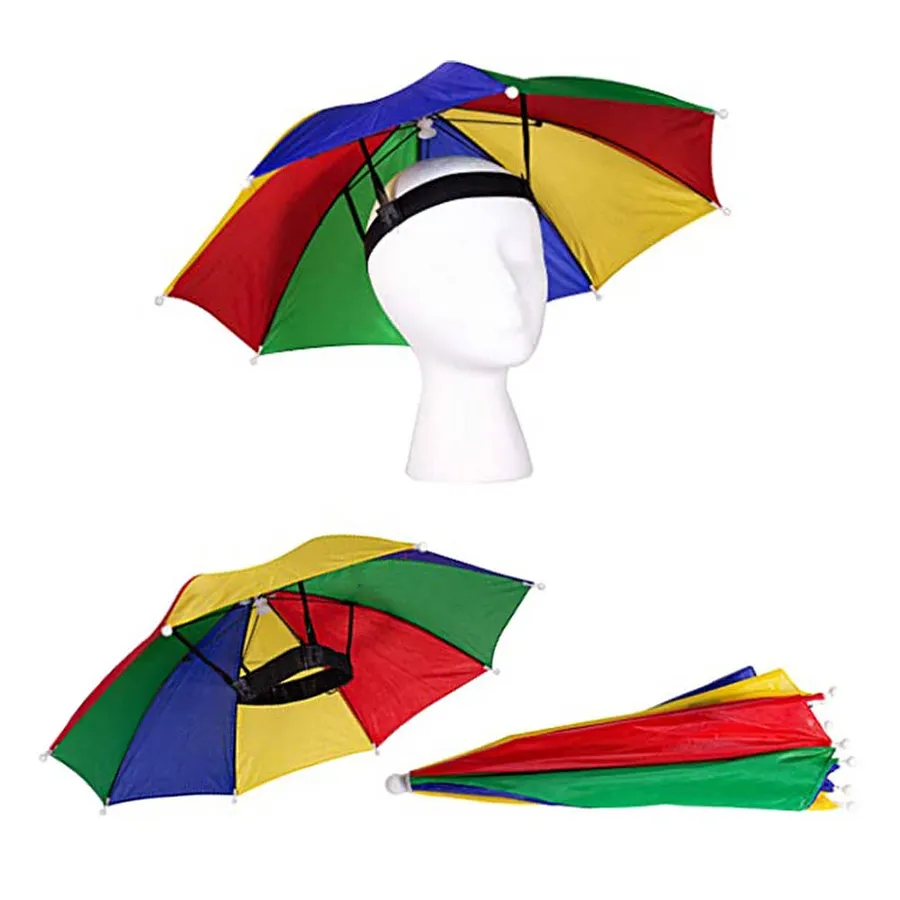 Rainbow Umbrella Hat for Adults and Kids Sun Protection — wholesale Apparel & Accessories by the case