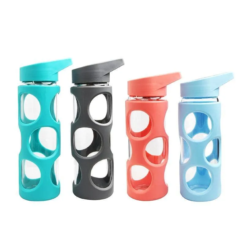 BPA Free Sports Glass Water Bottle - Assorted — wholesale Kitchen & Drinkware by the case