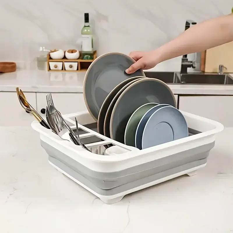 Portable Dish Drying Rack with Utensil Holder — wholesale Kitchen & Drinkware by the case