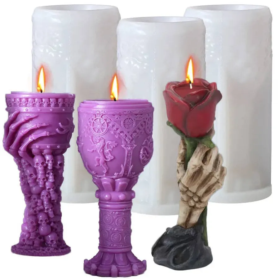 Holiday Decor Hand Goblet Silicone Candle Mold — wholesale Seasonal & Holiday by the case