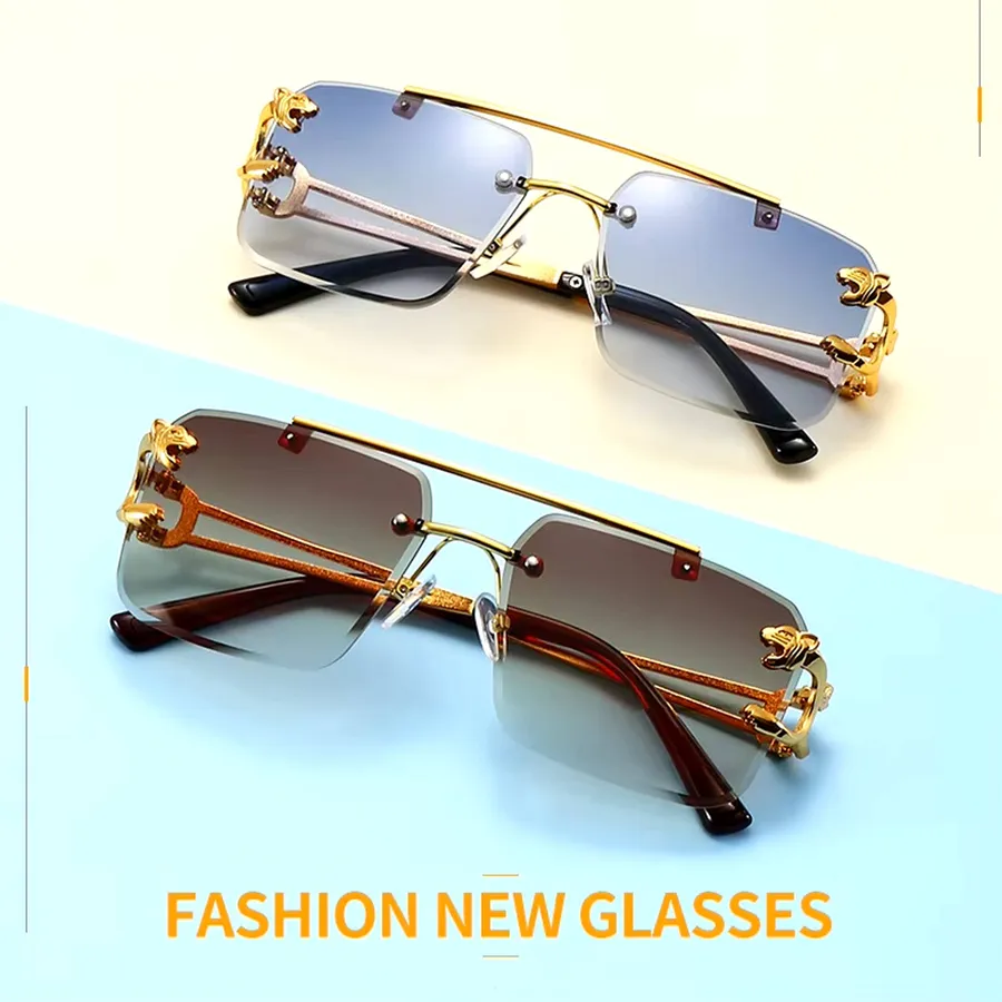 Luxury Vintage Rimless Square Sunglasses - Assorted — wholesale Apparel & Accessories by the case