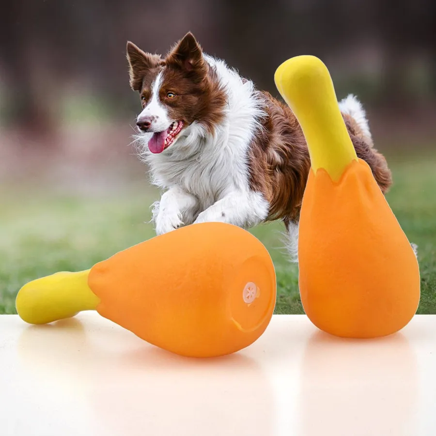 Squeaky Chicken Leg Dog Chew Toy - Bulk — wholesale Pet by the case