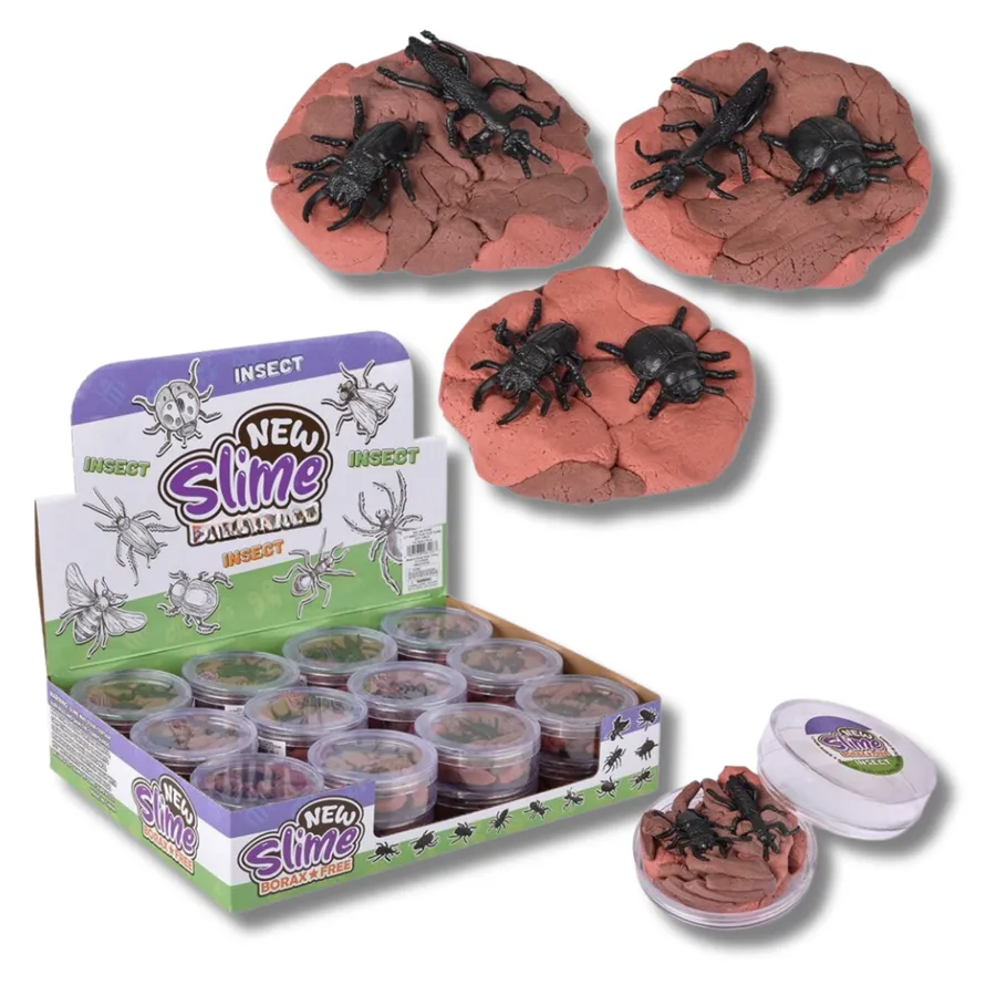 Stretch And Mold Insect Clay Slime - Assorted — wholesale Fidgets & Sensory by the case