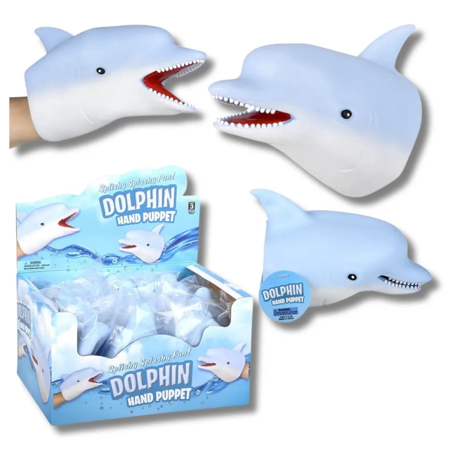 Dolphin Stretchy Hand Puppet Kids Toys — wholesale Toys & Games by the case
