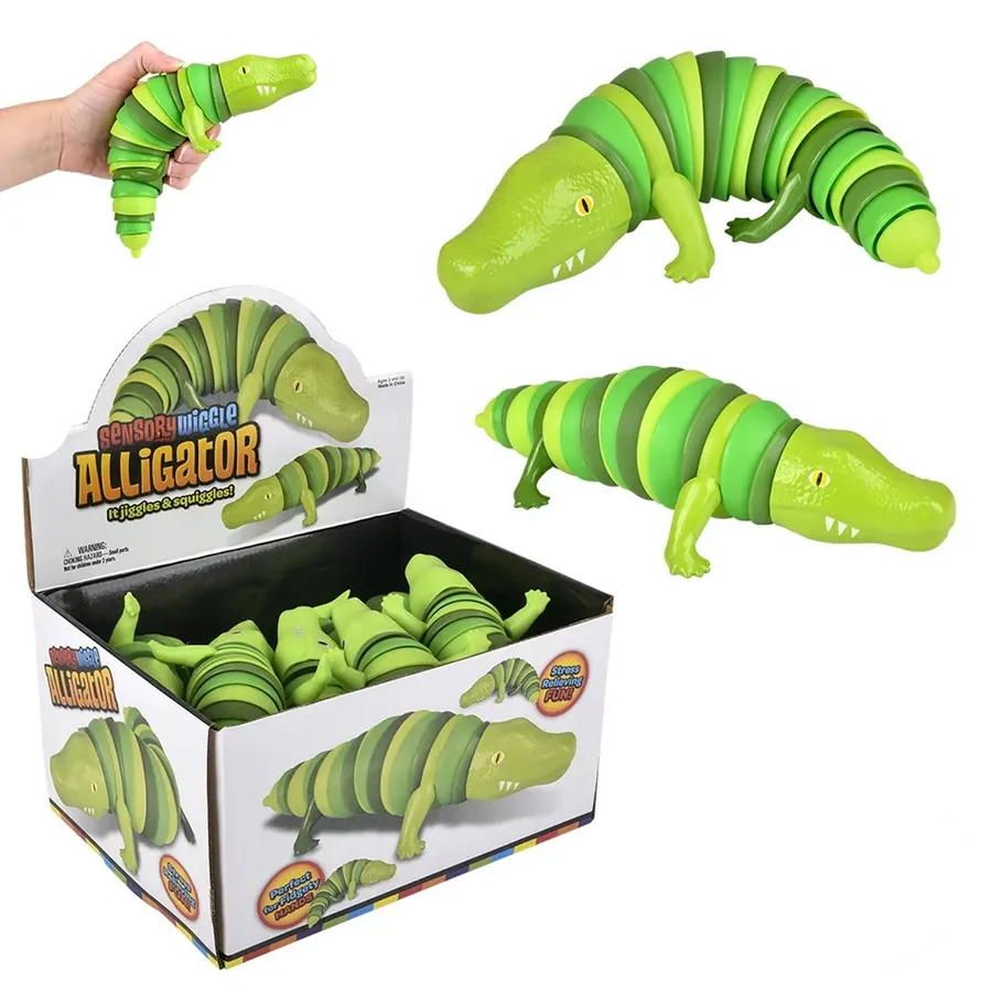 Sensory Stress Relief Fidget Wiggle Alligator Kids Toy — wholesale Fidgets & Sensory by the case