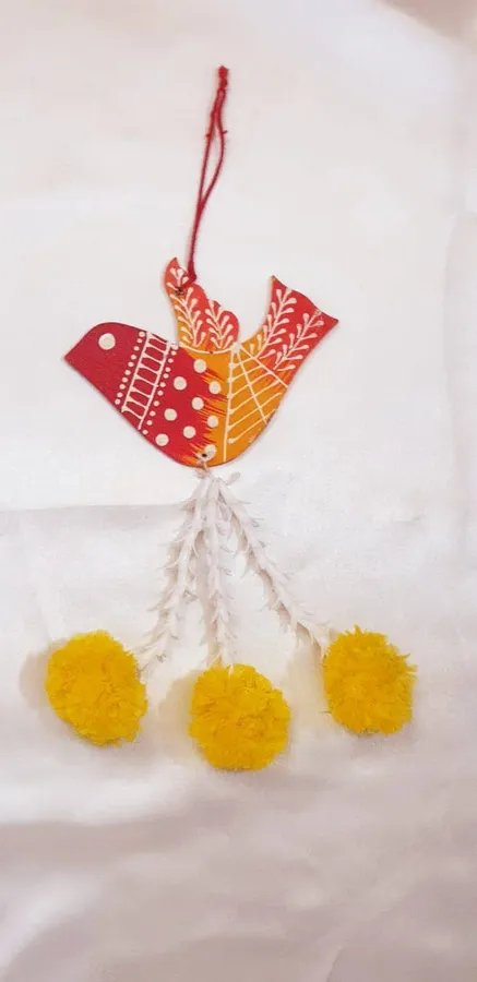 Colorful Handmade Bird Hanging - Garden Keeraft Home Gifts — wholesale Home & Décor by the case