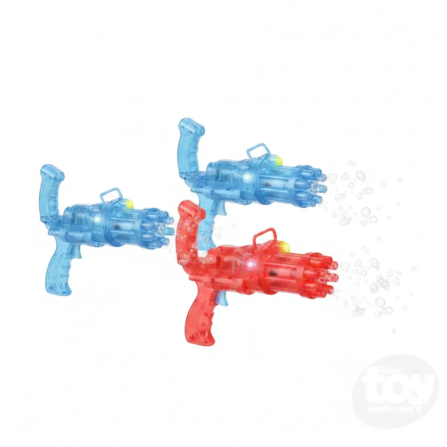 8-Inch Light-Up Gatling Bubble Blaster - Kids Outdoor Bubble Machine Toy — wholesale Toys & Games by the case