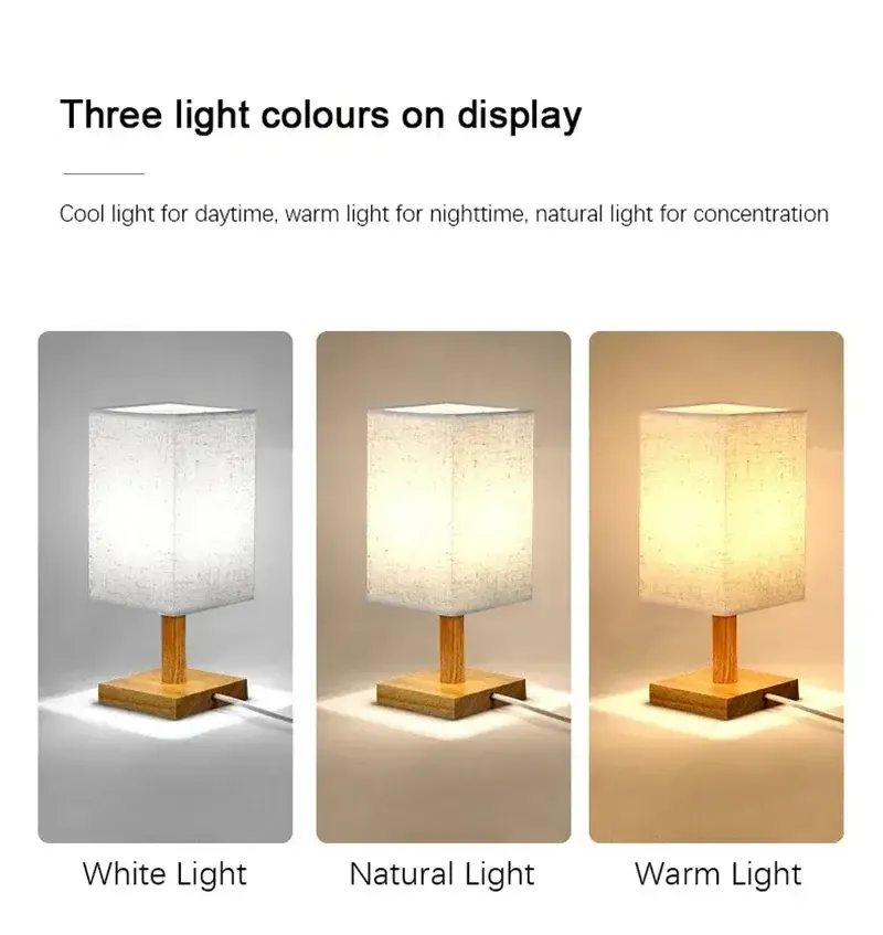 LED Fabric Table Lamp – Dimmable USB Bedside Night Light — wholesale Tech & Gadgets by the case