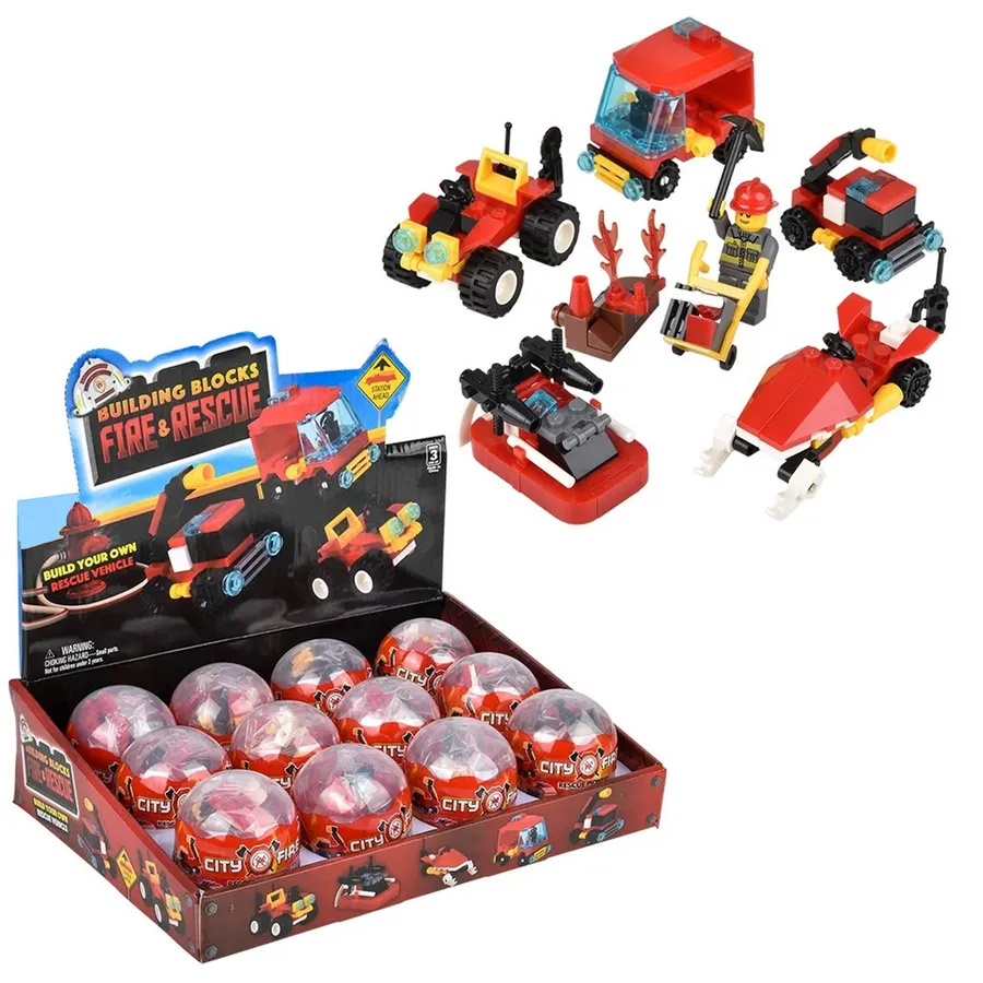 Building Block Fire Rescue Kids Play Toy In Bulk — wholesale Toys & Games by the case