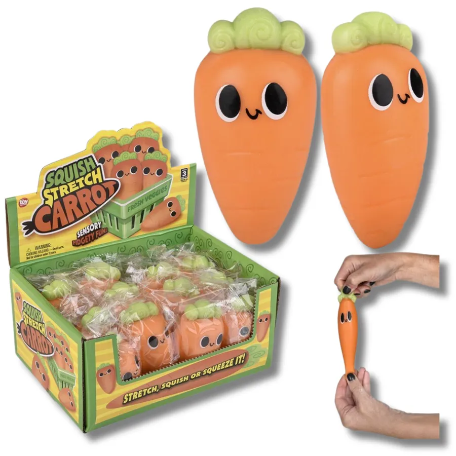 Mini Easter Carrot Squishy Toy – Kids Party Favor — wholesale Plush & Squishies by the case