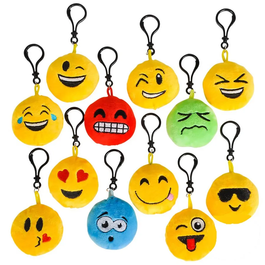 Sensory Toy Plush Emoji Backpack Clip - Assorted Soft Tactile Fidget Keychain — wholesale Fidgets & Sensory by the case