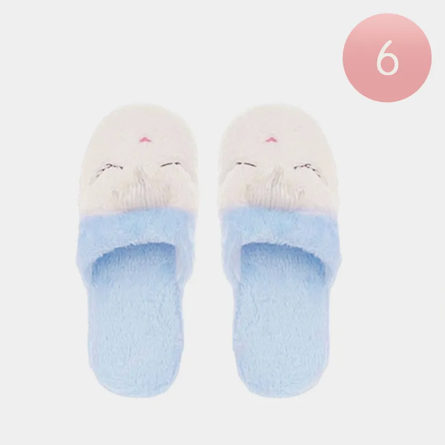 Fuzzy Face Soft Floor Slippers - Assorted — wholesale More Wholesale Goods by the case