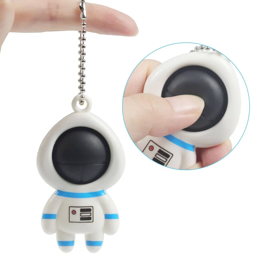 Astronaut Push Pop Bubble Fidget Keychin — wholesale Fidgets & Sensory by the case