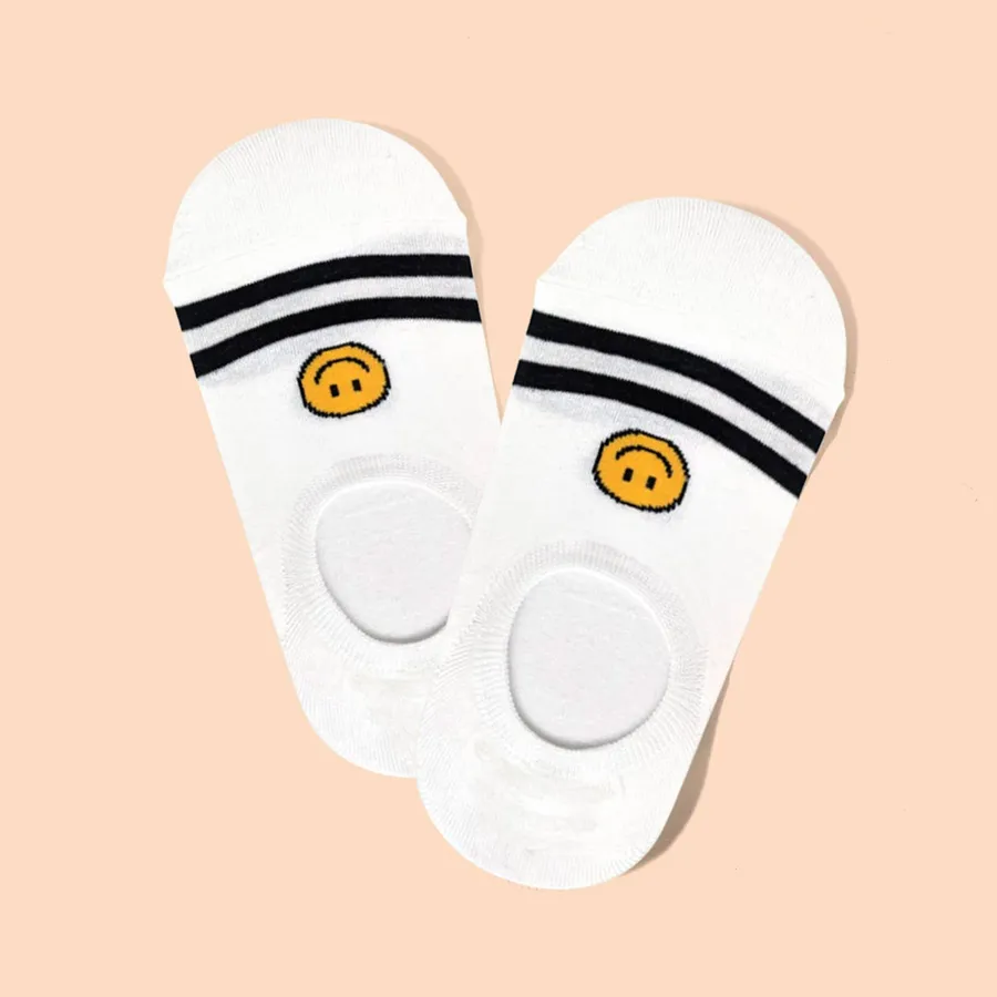 Easter Smile Patterned Accented No Show Socks - Assorted — wholesale Seasonal & Holiday by the case