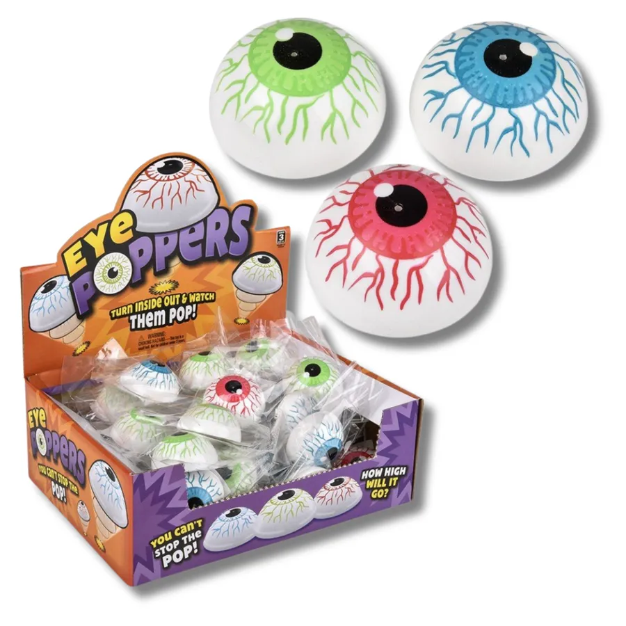 Holiday Decore Eyeball Poppers Kids Toy - Assorted — wholesale Seasonal & Holiday by the case