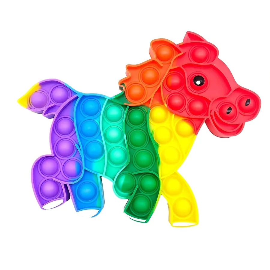 Fidget Sensory Toy - Kids Rainbow Horse Pop It Bubble Toy — wholesale Fidgets & Sensory by the case