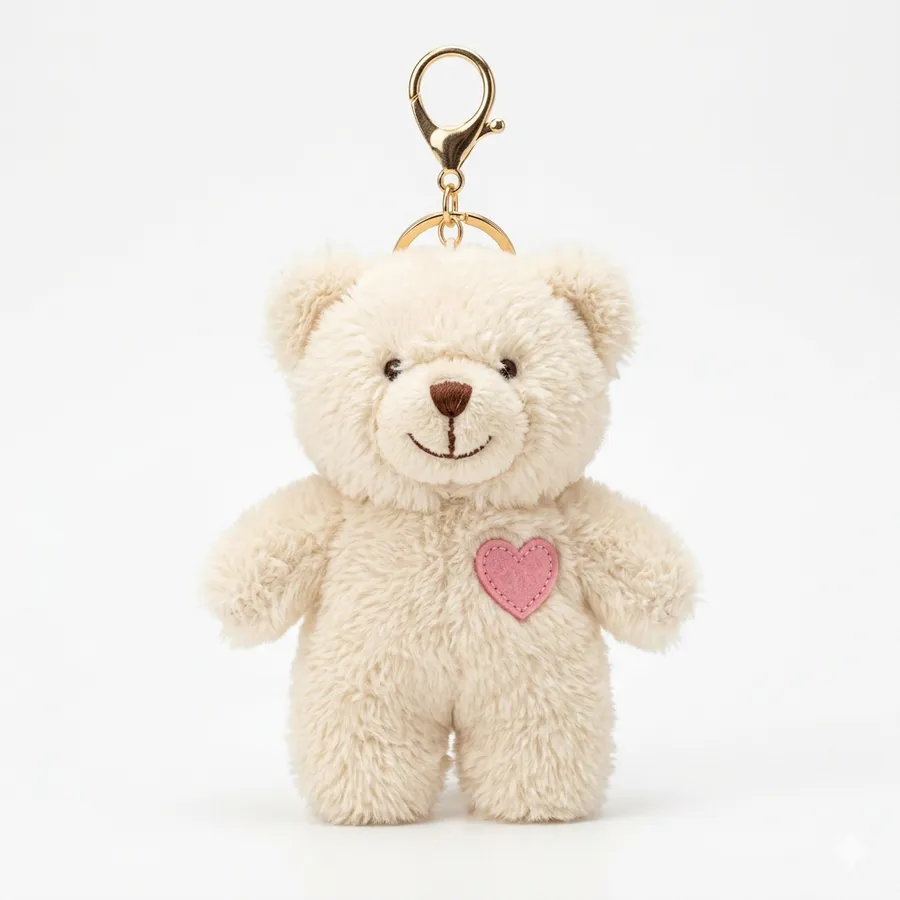 Aesthetic Heart Bear Plush Keychain | Viral Bag Charm — wholesale Plush & Squishies by the case