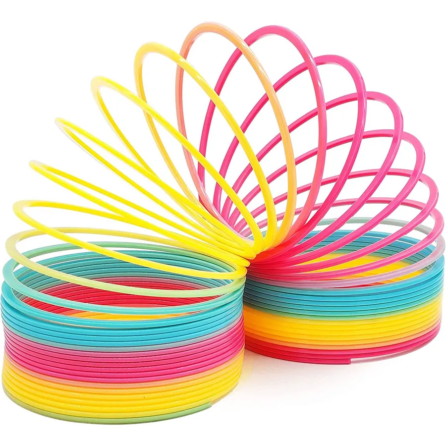 Jumbo Rainbow Plastic Coil Spring — wholesale Toys & Games by the case