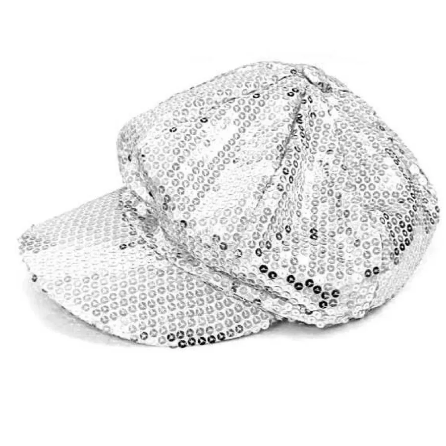 Sequin Silver Baseball Hat For Women's — wholesale Apparel & Accessories by the case