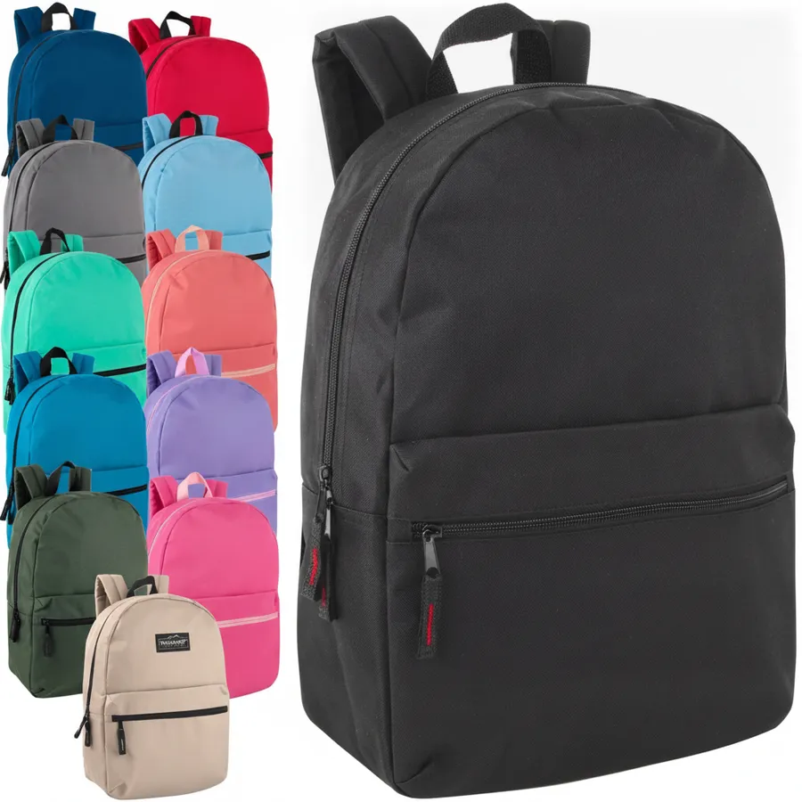 Classic 17-Inch Everyday Backpack - Durable Travel and School Bag — wholesale Bags & Backpacks by the case