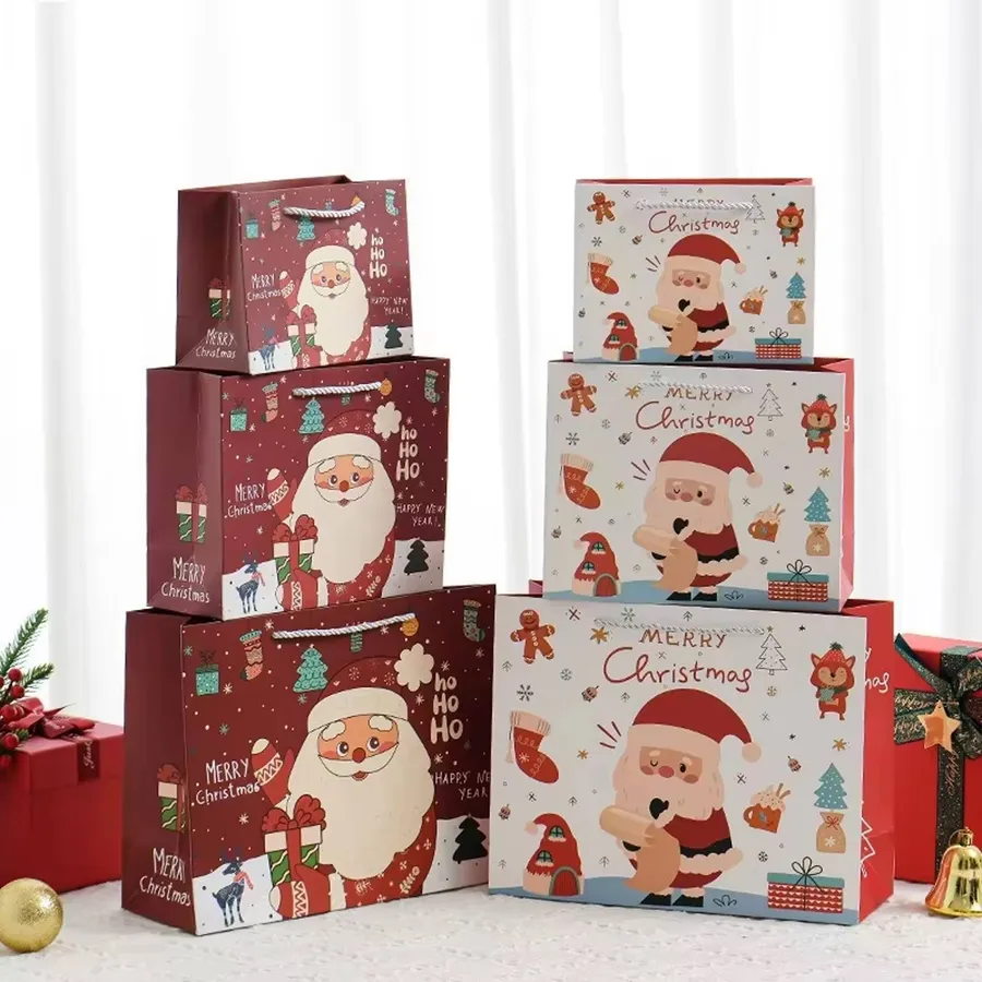 Back To School Themed Santa Gift Bags - Assorted — wholesale Party & Gifts by the case