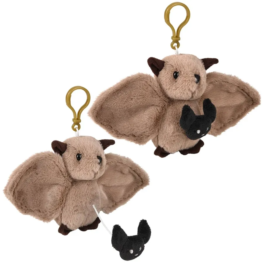 Soft Bat Plush Backpack Clip On Keychain — wholesale Plush & Squishies by the case