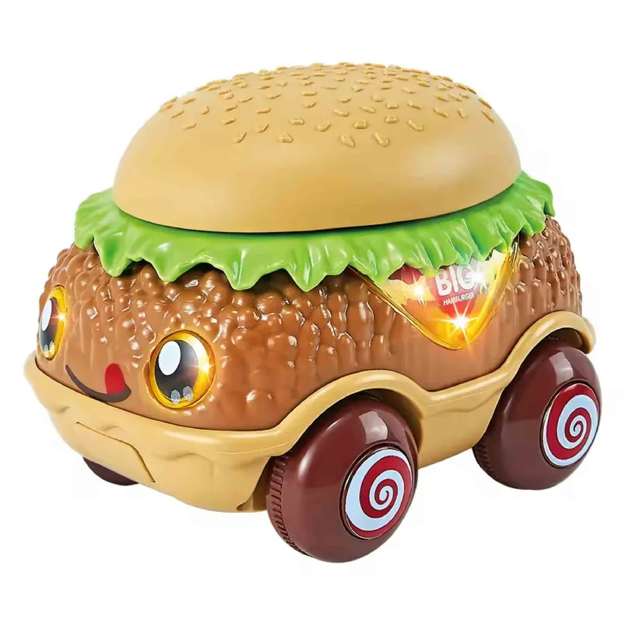 Pull Back Hamburger Toy - Back to School - in bulk — wholesale Toys & Games by the case