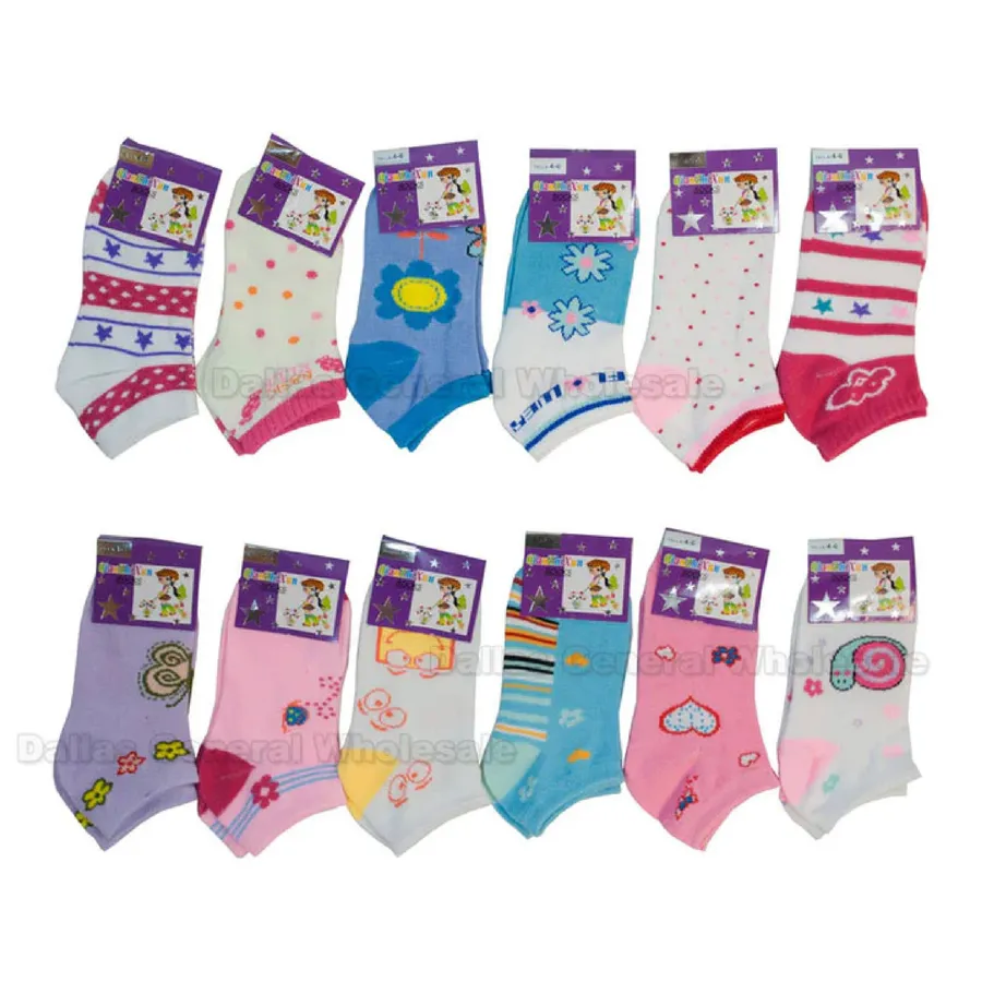 Little Girls Low Cut Comfortable Socks - — wholesale Apparel & Accessories by the case