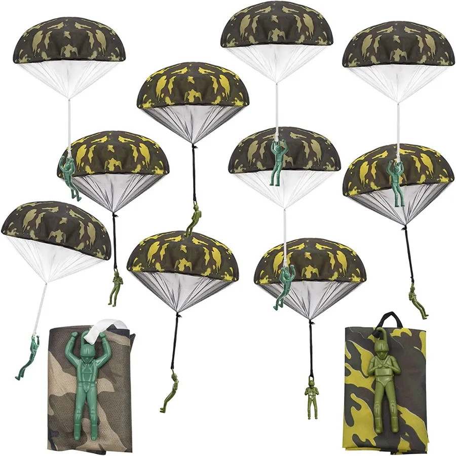 Camouflage Paratrooper Flying Toy for Ki Keeraft Home Gifts — wholesale Home & Décor by the case