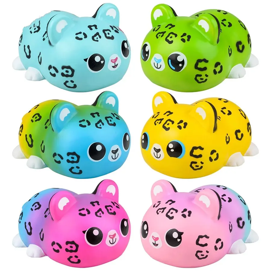 Jumbo Squishy Laying Leopard Kids Toy — wholesale Plush & Squishies by the case