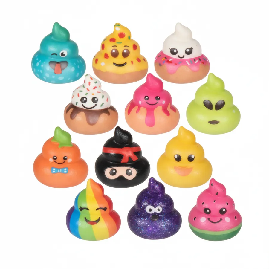 4-Inch Poop Squishy Toy - Funny Sensory Fidget and Stress Ball — wholesale Fidgets & Sensory by the case