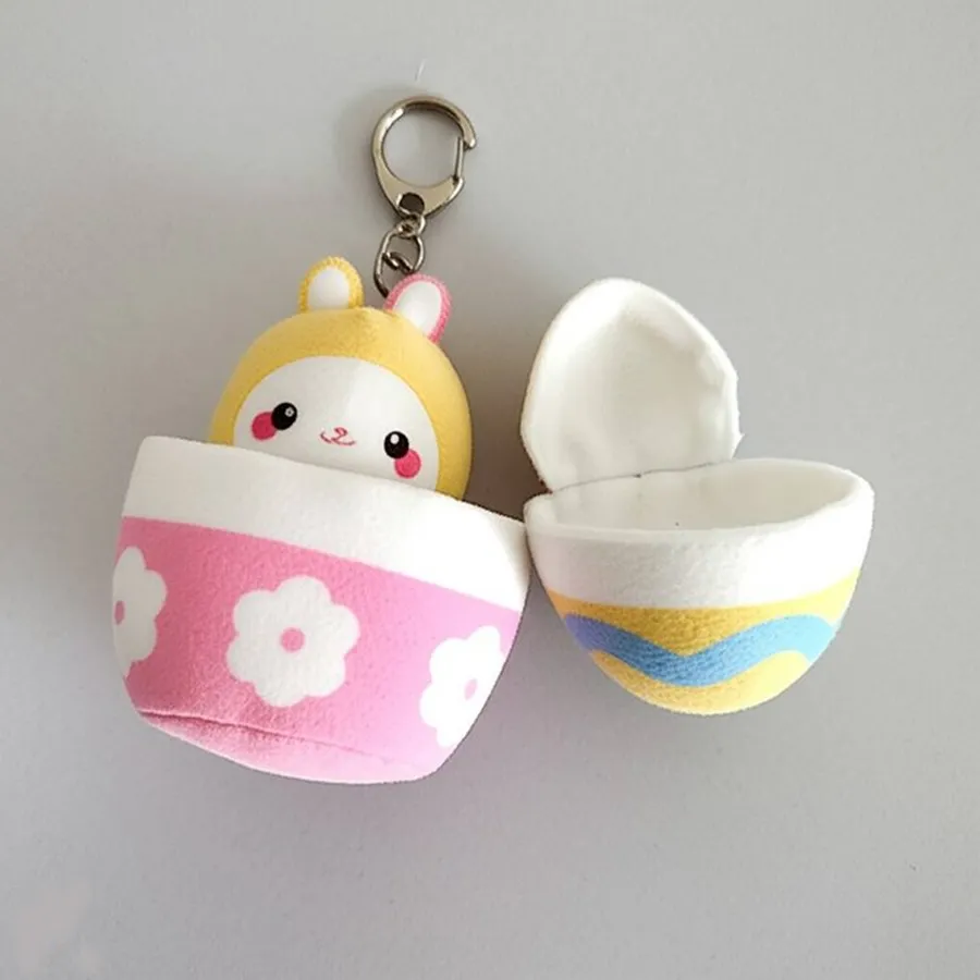 Filled Easter Eggs Plush Bunny Keychain — wholesale Plush & Squishies by the case