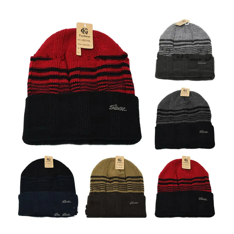Men Fur Insulated Beanies Caps- Assorted - — wholesale Apparel & Accessories by the case