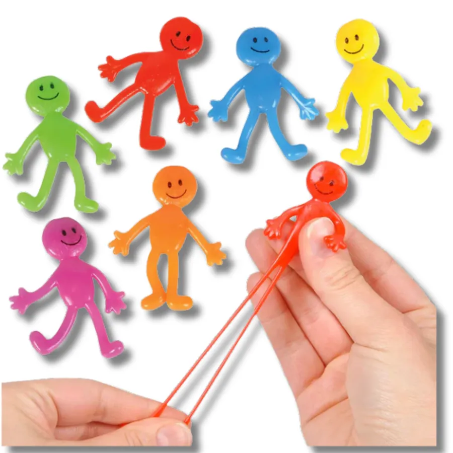 Squishy Fidget Sensory Toy - Assorted Smiley Stretch Man — wholesale Fidgets & Sensory by the case