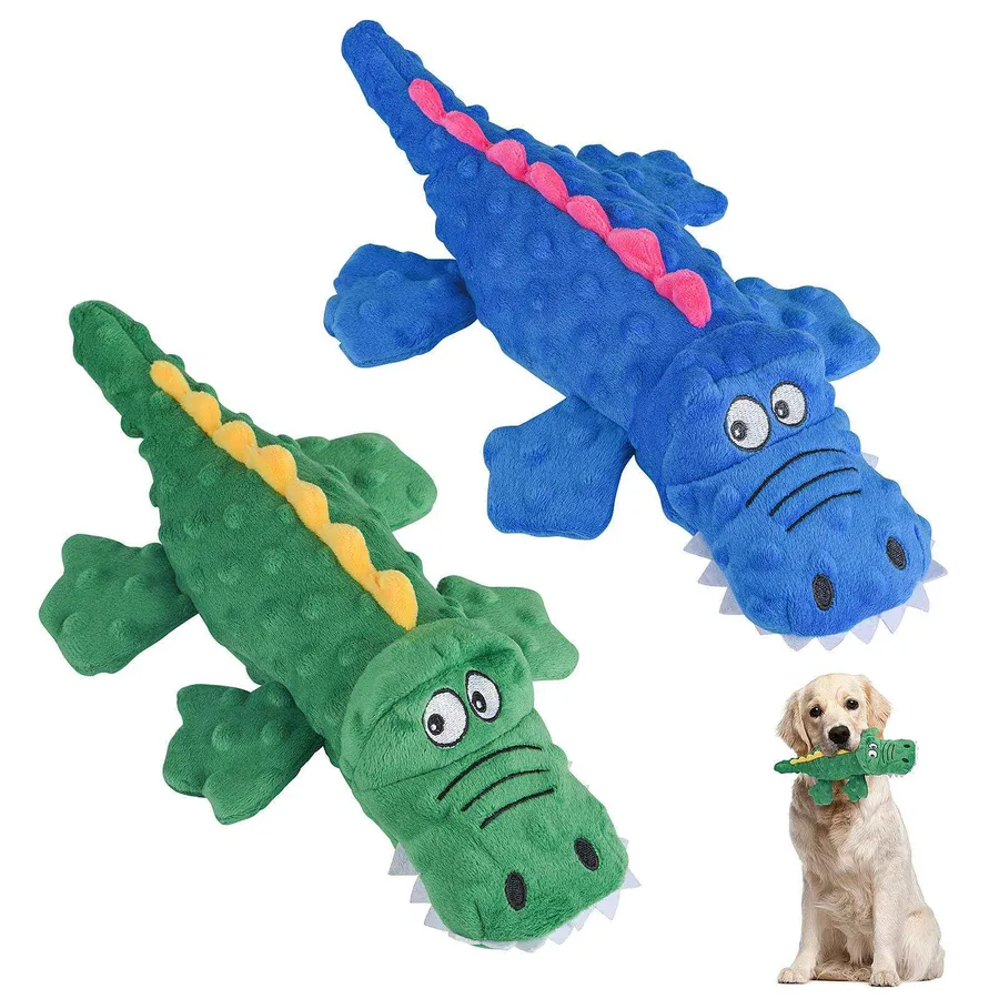 Durable Natural Rubber Crocodile Pet Toys - Assorted — wholesale Pet by the case