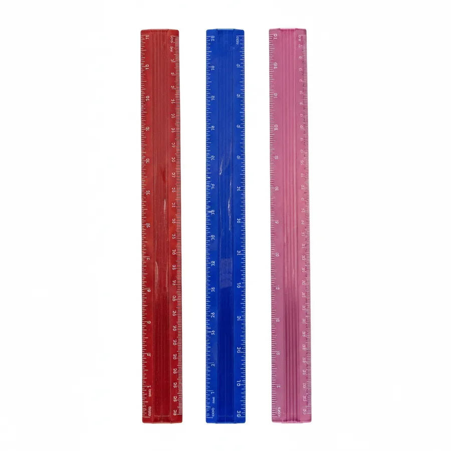 12-Inch Metal Rulers - Assorted Colorful Straight Edge for School Supplies, Classroom, and Office — wholesale Stationery & Office by the case