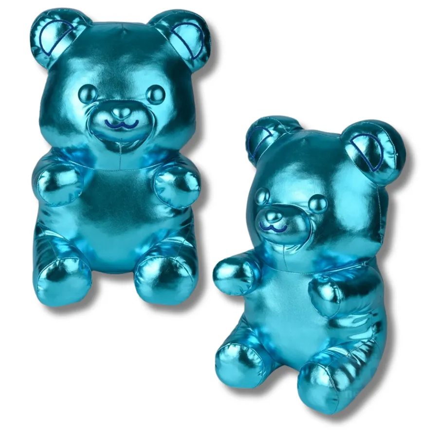 Metallic Teal Yummy Bear Soft Pillow — wholesale Home & Décor by the case