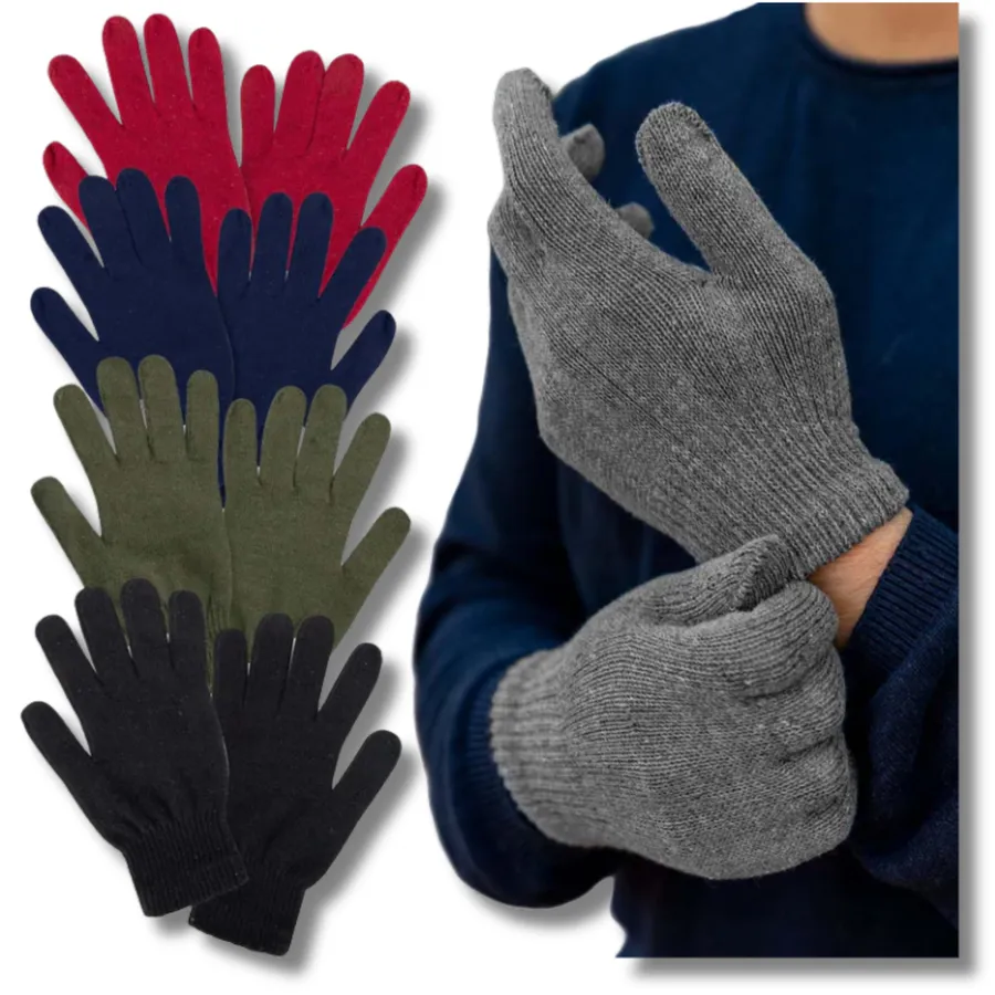 Adult Winter Knit Gloves For Winter (50 Gloves/1 Case) — wholesale Apparel & Accessories by the case