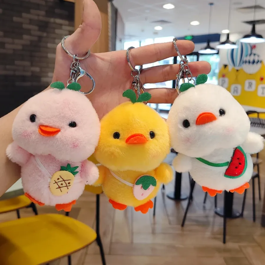 Holiday Soft Plush Cute Duck Kids Keychain – Assorted — wholesale Plush & Squishies by the case