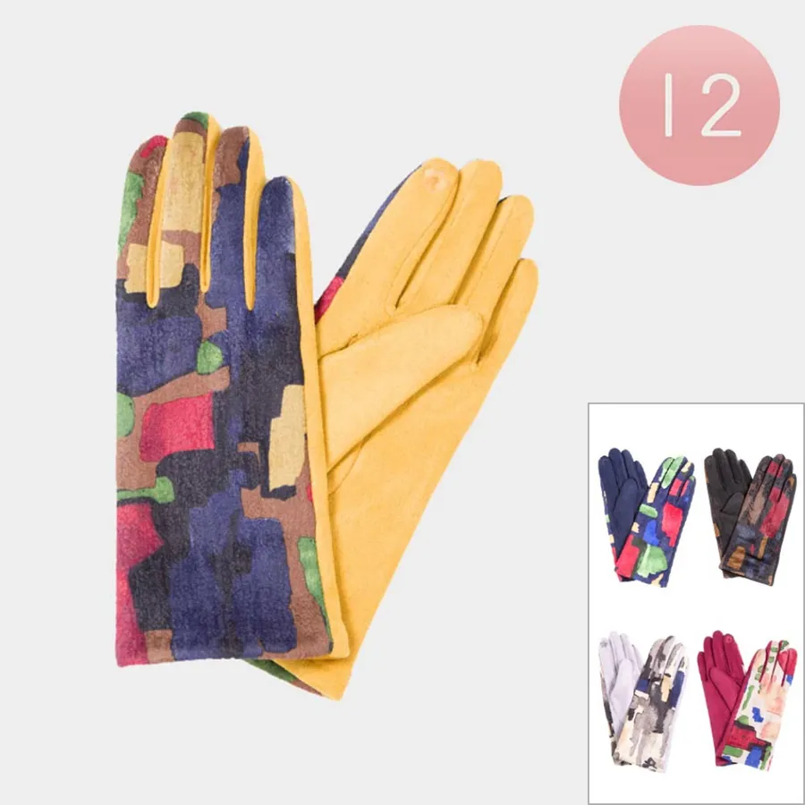 Colorful Pattern Smart Gloves For Gloves - Assorted — wholesale Apparel & Accessories by the case