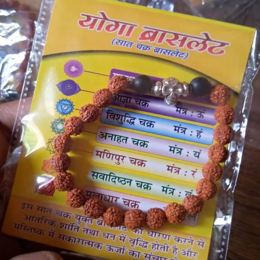Wholesale Rudraksha Beads Handmade Bracelet with Skeleton Face (Sold by 6PCS) — wholesale Apparel & Accessories by the case