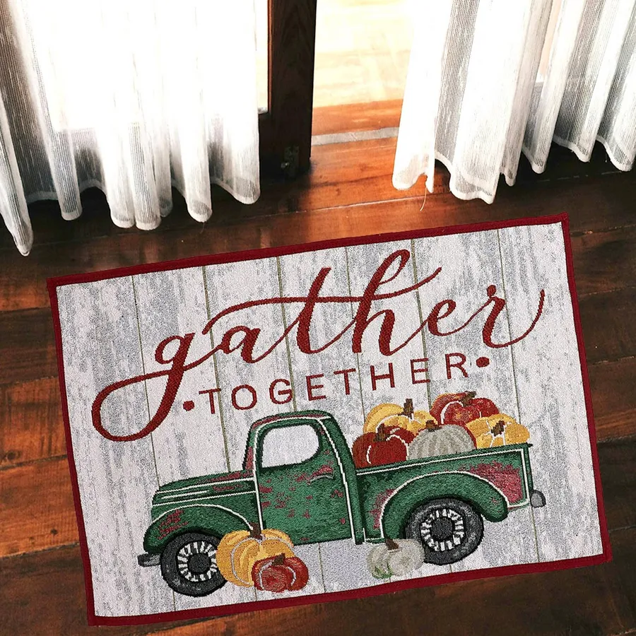 Pumpkin Truck Printed Tapestry Door Mat — wholesale Toys & Games by the case