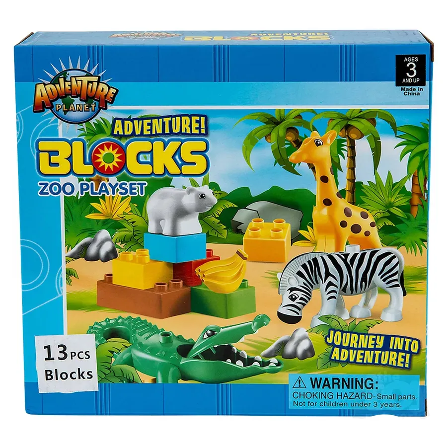 13 PC Zoo Block Set For Kids — wholesale Toys & Games by the case