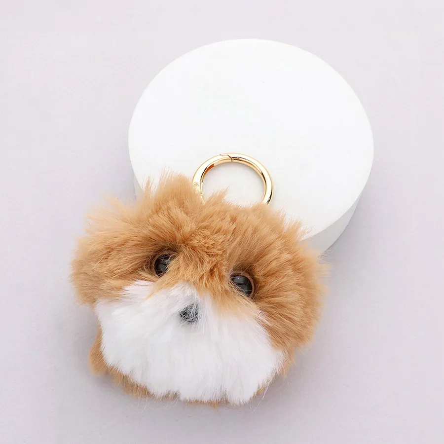 Faux Fur Dog Keychain Cute Squish Sensory Toy Bag Charm — wholesale Fidgets & Sensory by the case