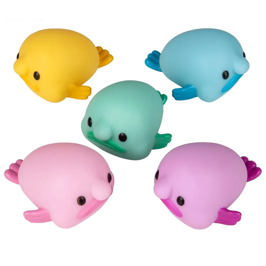 Cute Rubber Blobfish Kids Toy - Assorted — wholesale Toys & Games by the case