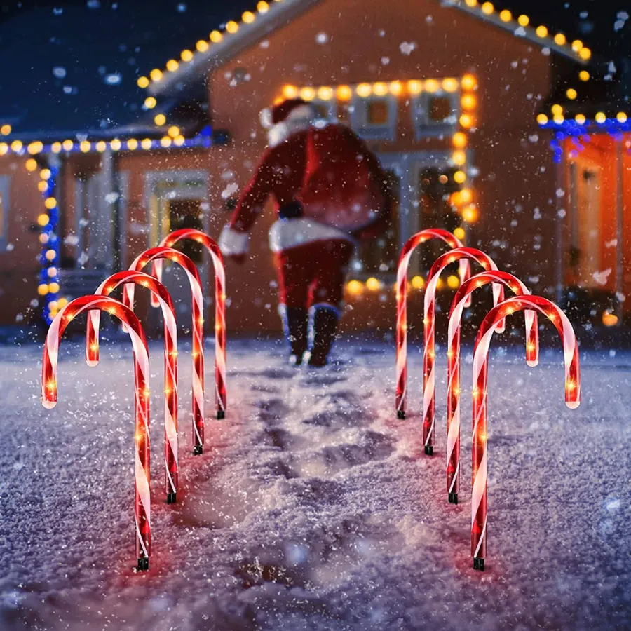 LED Candy Cane Lights – 5PCS Christmas Decorations — wholesale Seasonal & Holiday by the case
